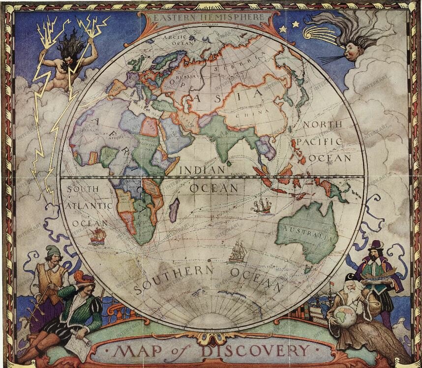 National Geographic Maps Map of Discovery of the Eastern Hemisphere 