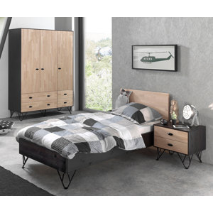 3-tlg. Schlafzimmer-Set William, 90 x 200 cm von..