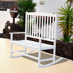 Front Porch Rocking Bench Wayfair Ashtyn Outdoor Porch Rocking Bench