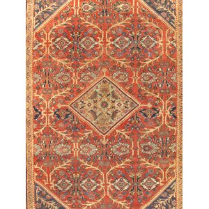 Persian Mahal Hand-Knotted Wool Rust/Navy Rug