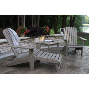 Eucalyptus Chair Wayfair Guildford Eucalyptus Adirondack Chair Set Of 2 With Ottoman
