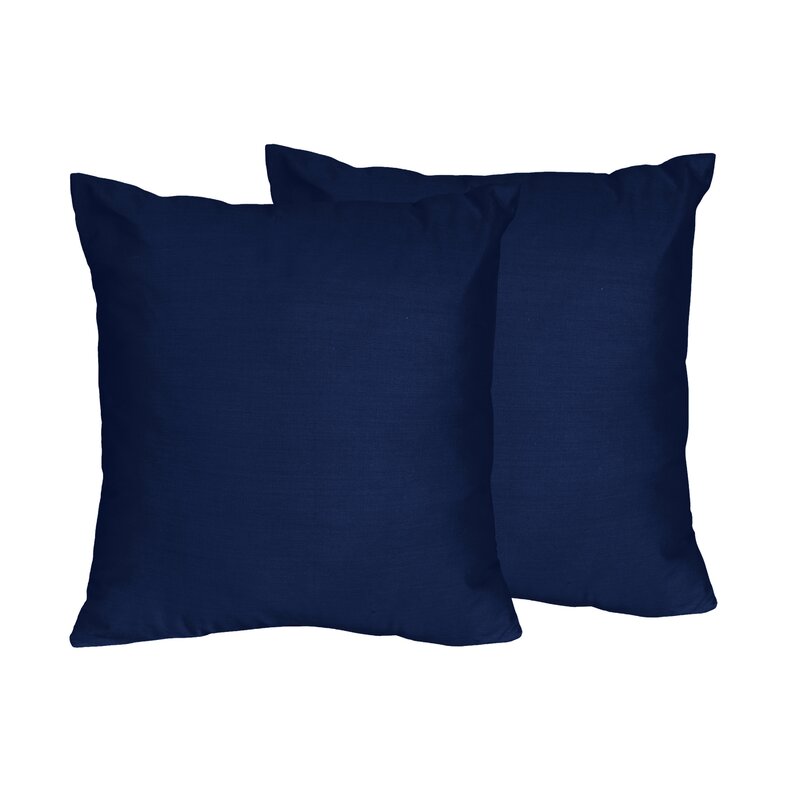Sweet Jojo Designs Chevron Solid Navy Blue Throw Pillows & Reviews | Wayfair