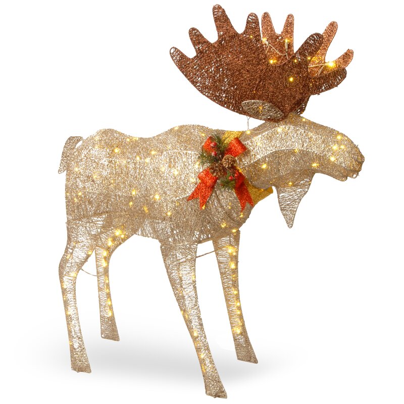 The Holiday Aisle Moose Decoration Figurine &amp; Reviews | Wayfair