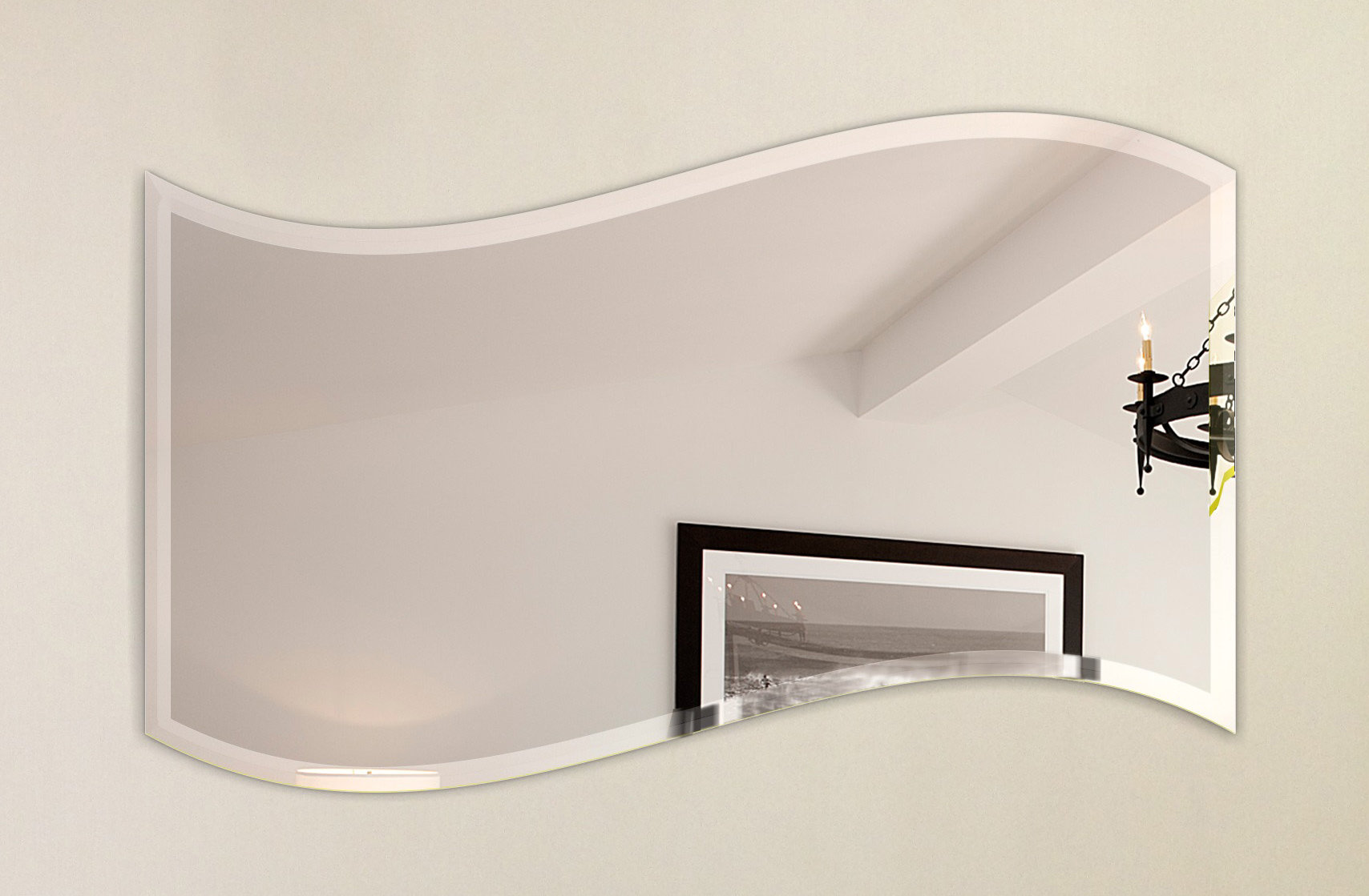 Fab Gl And Mirror Wavy Beveled Polish Frameless Wall With Fab Gl And Mirror Wavy Beveled Polish Frameless Wall With Hooks Reviews Wayfair