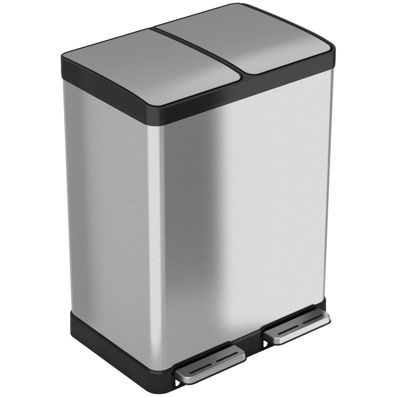 itouchless Stainless Steel 16 Gallon StepOn Trash