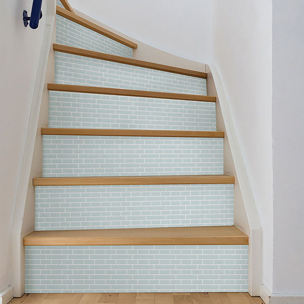 Wallpops Sea 10 X Resin L Stick Subway Tile In Blue Sea 10 X Resin L Stick Subway Tile