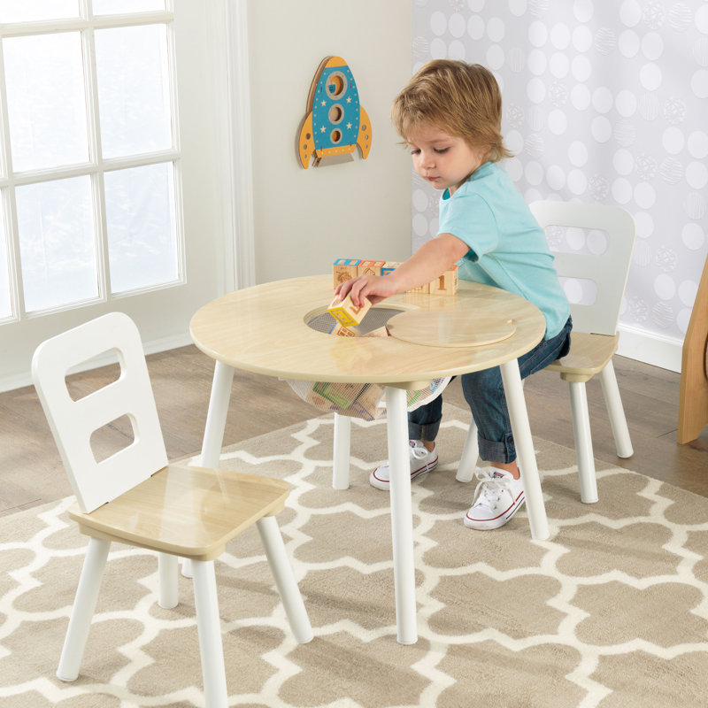 Kid\'s 3 Piece Round Table and Chair Set Kid\'s 3 Piece Round Table and Chair Set