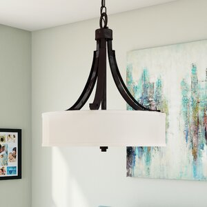 Bensenville 3-Light Metal Drum Pendant