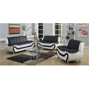 Machelle 3 Piece Living Room Set by Orren Ellis