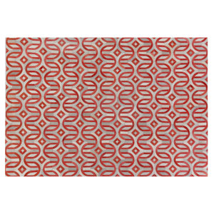 Natural Hide, Leather, Ivory/Red/Multi (8'x11') Area Rug