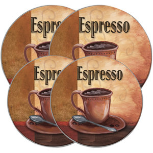4 Piece Round La Caffee Espresso Burner Cover Set
