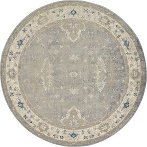 Jaiden Floral and Plant Gray Area Rug
