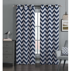 Quay Chevron Blackout Thermal Curtain Panels (Set of 2)