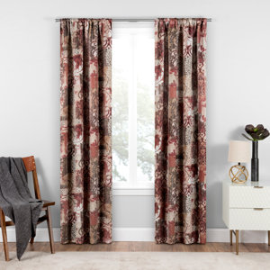 Boyster Patchwork Blackout Rod Pocket Single Curtain Panel
