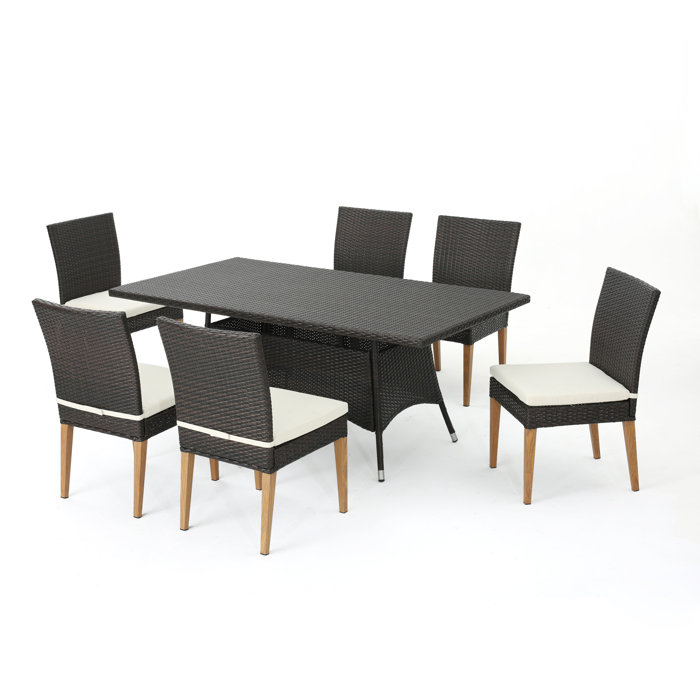 Saurabh Outdoor 7 Piece Dining Set With Cushions Joss Main Saurabh Outdoor 7 Piece Dining Set With Cushions