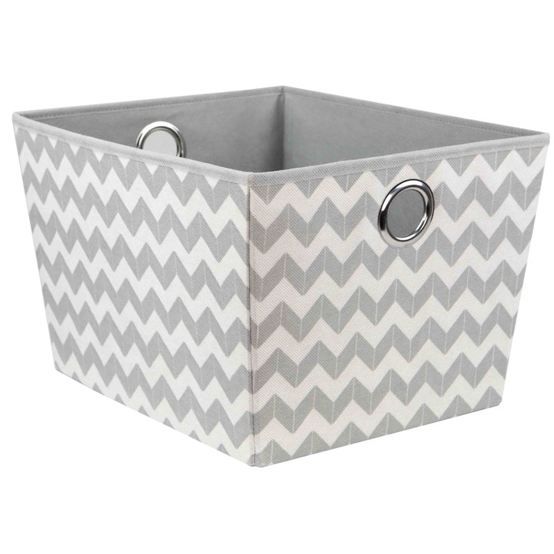 Home Basics Large Chevron Basket & Reviews | Wayfair