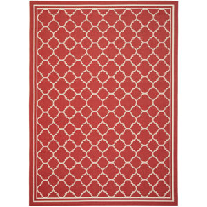 Short Red Indoor/Outdoor Power Loomed Area Rug