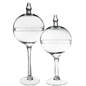 Glass Candy Buffet 2 Piece Apothecary Jar Set