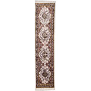 One-of-a-Kind Kashmir Kerman Hand-Knotted Cream Area Rug