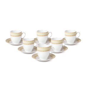 Espresso Cup and Saucer Set (Set of 6)