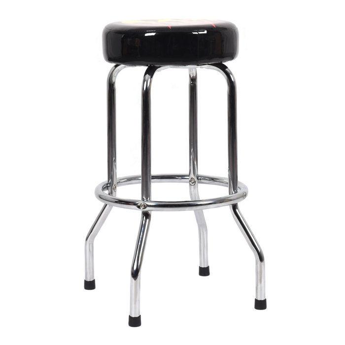 Symple Stuff Emmanuel Flame Round Padded 29 Bar Stool Wayfair Ca Emmanuel Flame Round Padded 29