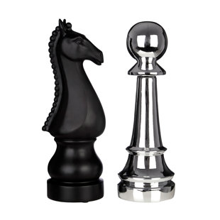 Large Chess Piece Decor Wayfair Co Uk Chess 2 Piece Sculpture Set