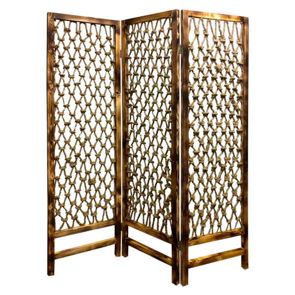 Screen Gems Rope 3 Panel Room Divider Wayfair