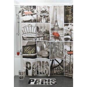 Cafe Paris Printed Shower Curtain