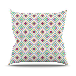 Hip Diamonds by Empire Ruhl Diamond Pattern Throw Pillow