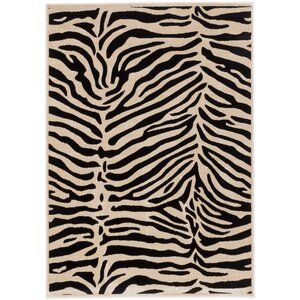 Vincenzo Black/Cream Area Rug