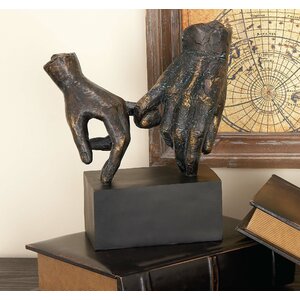 Calin Polystone Hands on Base Sculpture