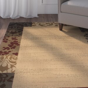 Garmon Beige/Red Area Rug