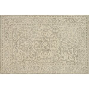 Lyle Hand-Hooked Taupe Area Rug