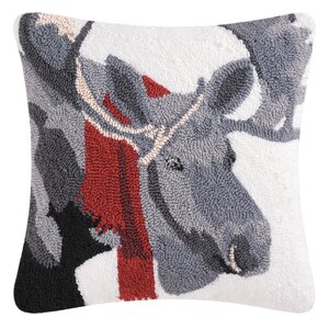 Welcome Friends Moose Throw Pillow