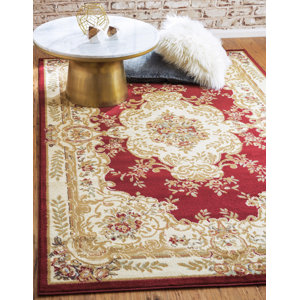 Oskar Maroon Area Rug