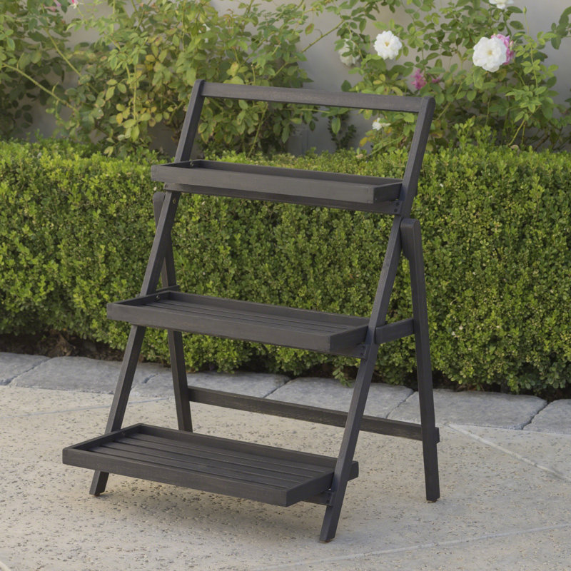 Charlton Home Goreville Modern Outdoor Multi Tiered Plant Stand Goreville Modern Outdoor Multi Tiered Plant Stand