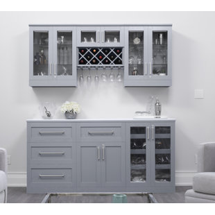 Back Bar Bars Sets You Ll Love Wayfair Home Shaker Style Back Bar With Wine Storage