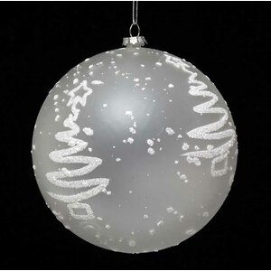 Frosted Ball Ornament with Tree