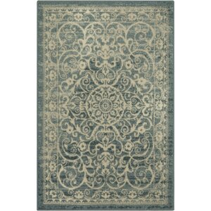 Landen Turquoise/Ivory Area Rug