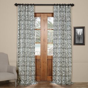 Buy Olmo Nature/Floral Room Darkening Thermal Rod Pocket Single Curtain Panel!