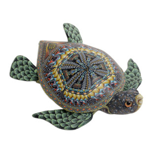 Sea Turtle Sculpture Wayfair Clabaugh Vibrant Sea Turtle Sculpture