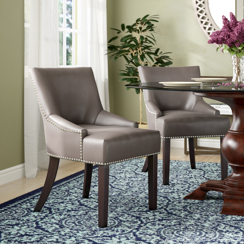 Darby Home Co York Genuine Leather Upholstered Dining Chair & Reviews