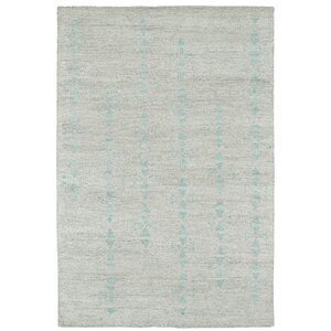 Aracely Handmade Silver / Turquoise Area Rug