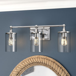 Hague 3-Light Vanity Light with Clear Beveled Glass