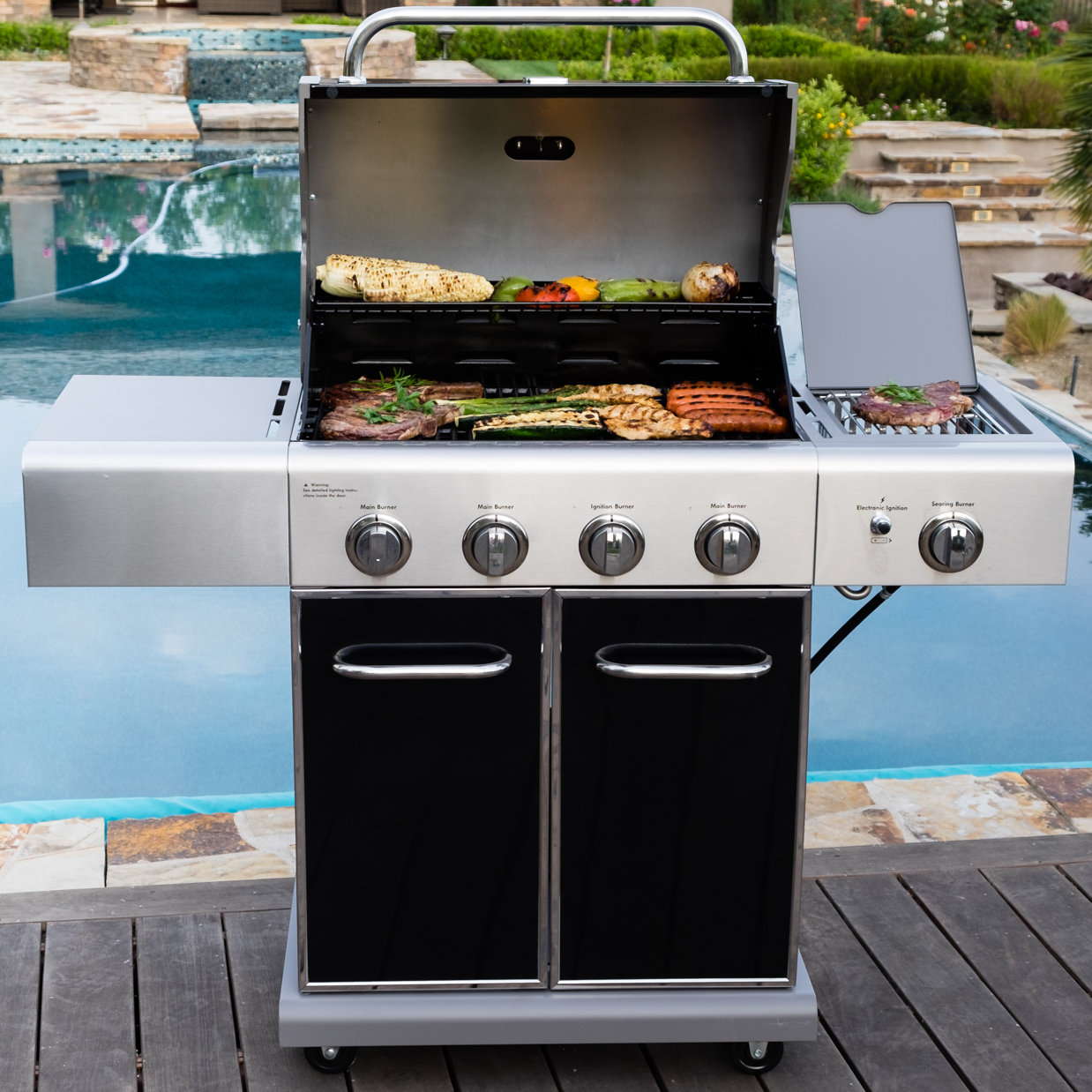 Permasteel Kenmore 4 Burner Liquid Propane Gas Grill Wayfair.ca