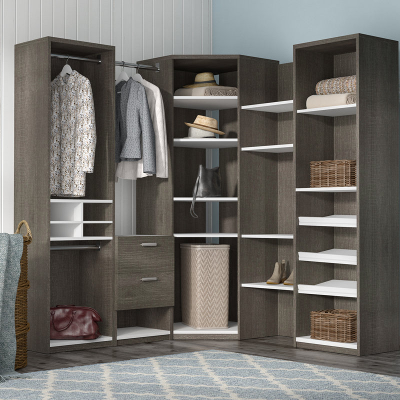 Sampson Deluxe Corner Walk 70 W Closet System Joss Main Sampson Deluxe Corner Walk 70 W Closet System