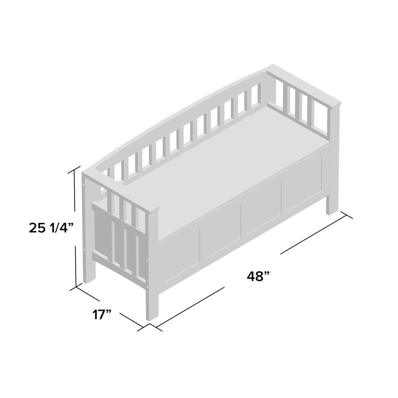 Loon Peak Anahuac Wood Storage Bench & Reviews Wayfair