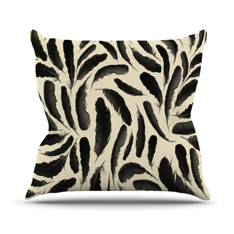KESS InHouse Feather Pattern Throw Pillow Wayfair