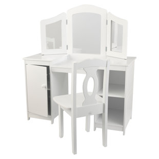 Kids Bedroom Vanities On Wayfair Deluxe 2 Piece Vanity Set With Mirror