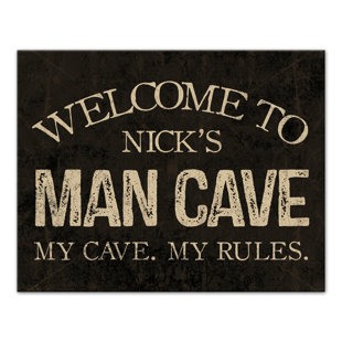 Man Cave Sign Wayfair Man Cave Sign Textual Art On Canvas